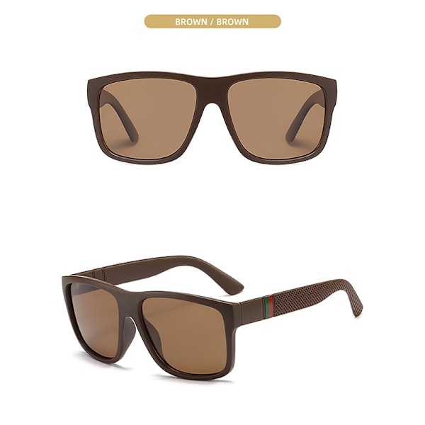 2023 polariserte solbriller menn High-End utendørs reise solglass dark brown
