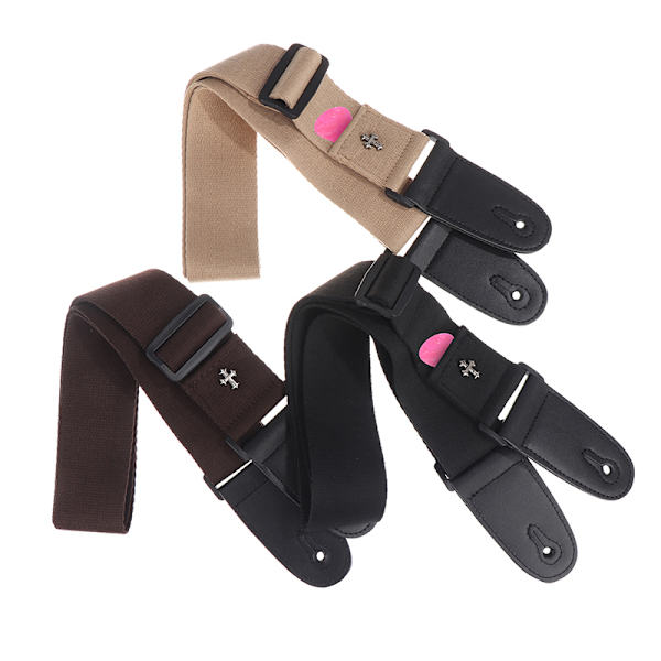 Electric Guitar Strap Akustisk Folk Guitarra Bælte Straps Guitar Black