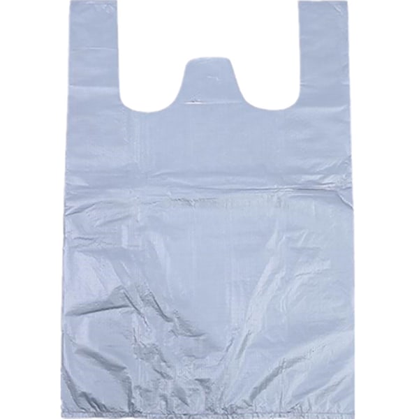 Carry-Out Plastpose-Sølv Plain T-Shirt Taske fortykket høj l S f508 | S |  Fyndiq