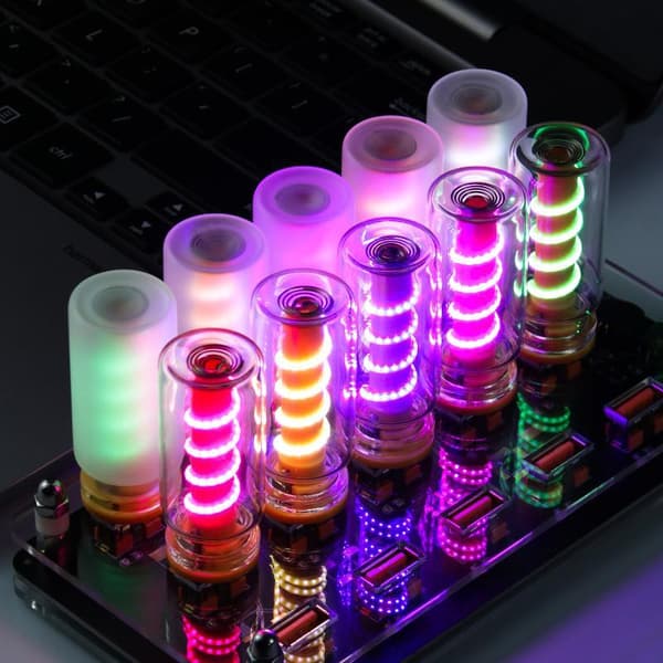 Plug In USB LED Interiør Atmosfærelys Med Berøring Og Dimming Purple
