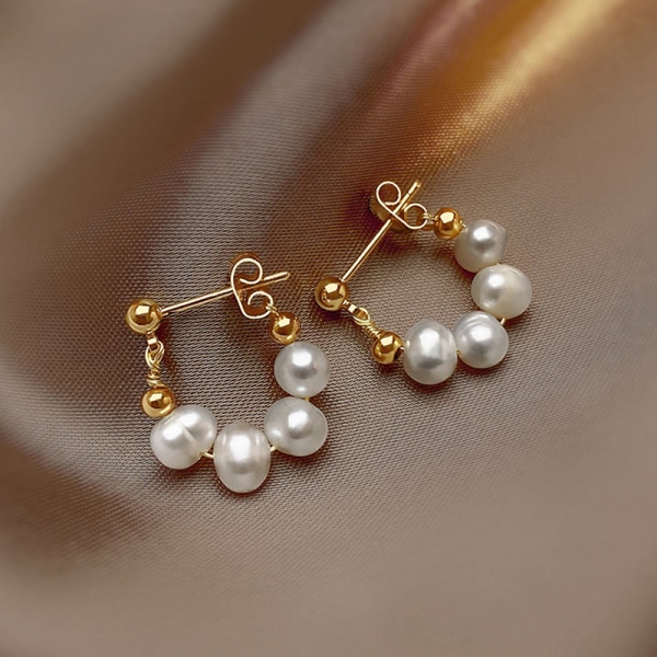 Retro barokke perler øredobber for kvinner Smykker Bryllupsfest A 1fd8 |  Fyndiq