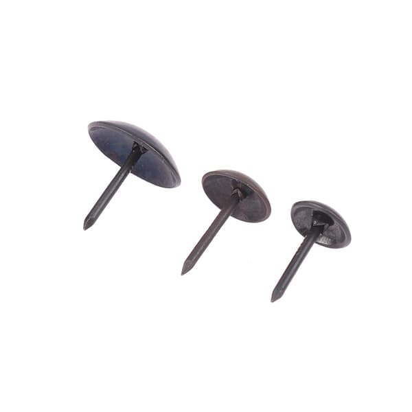 100 STK Svart Rundt hode Metall Pushpins Polstring Nails Vintage A