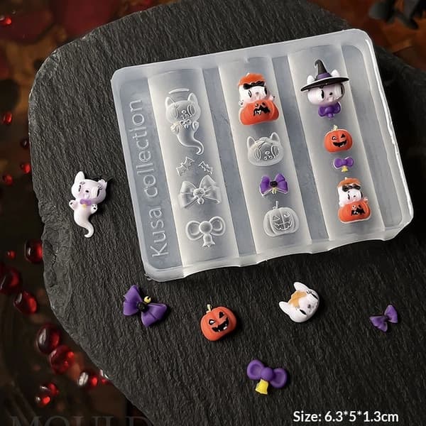 1 st Halloween tecknad nagelkonstform A3