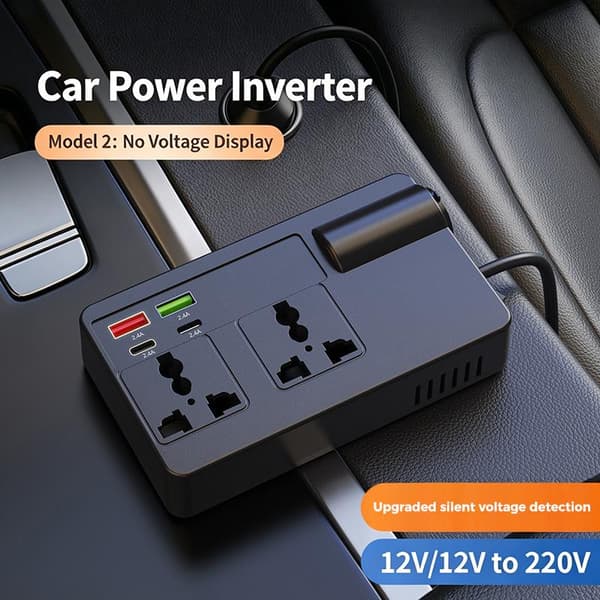 1 stk. bilstrømomformer 12V/24V til AC 220V Praktisk lighter A A1