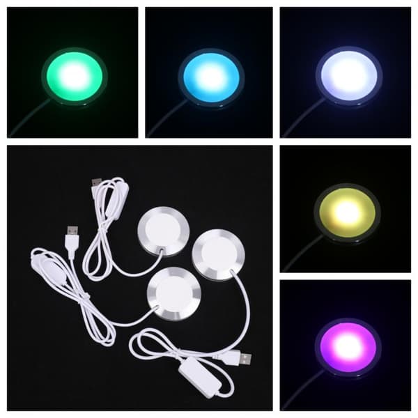 1 st för bambu LED-ljusdelar DIY-modell varmvit/flerfärgad White Adjustable