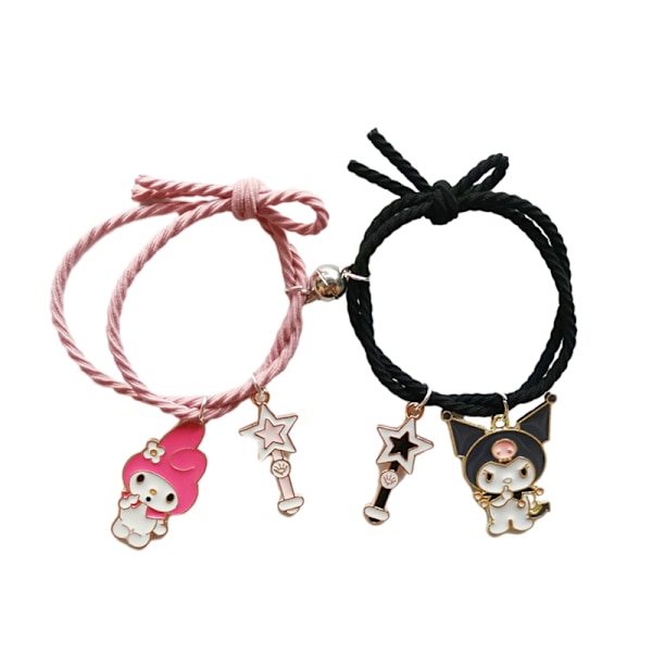 1 Par Sanrio Tilbehør Armbånd Kuromi Melody Magnetic Rubbe A8