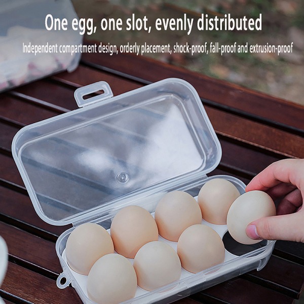 Egg Box 3/4/8 Grids Egg Holder Container For Outdoor Camping Pi 4 squares