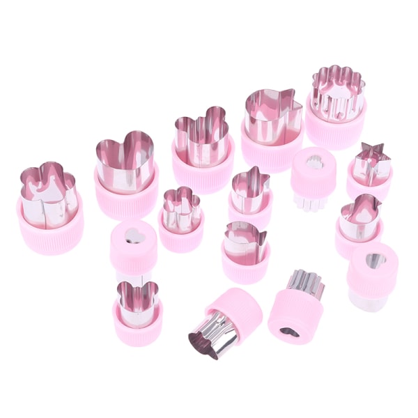 Grönsaker ter Plasthandtag Rosa Rostfritt Fruktting Die Kit A14