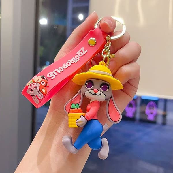 Judy Hopps Nick Wilde Anime Perifer Galen Zootopia Nyckelring A3
