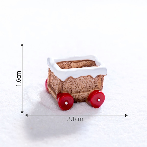 Mini Julepynt Pepperkake Mann Snømann Mikrolandskap A8