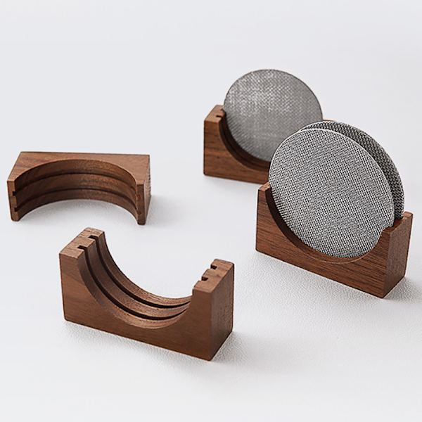 51/58 mm Espresso Puck Med Valnøtt Stativ Tykkelse Kaffe Reusa B
