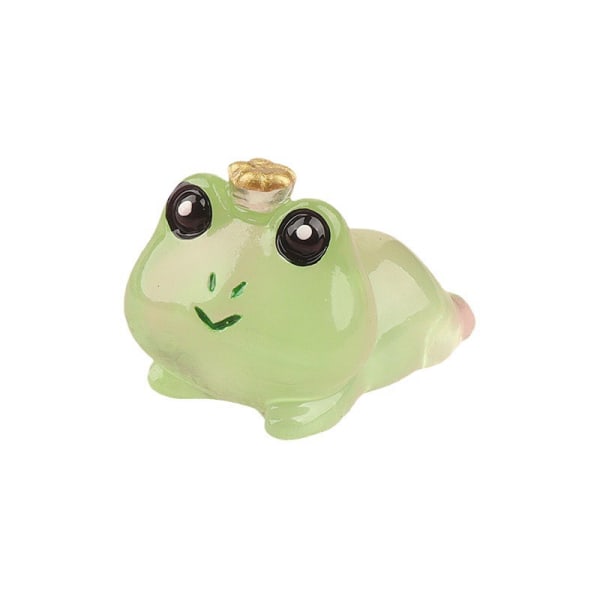 Färgglad självlysande groda Craft Resin Ornament Desktop Miniature O A