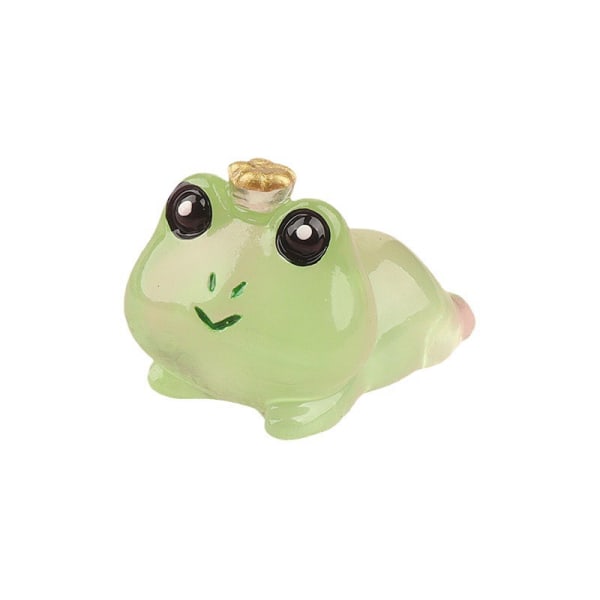 Värikäs Luminous Frog Craft Resin Ornament Desktop Miniature O C