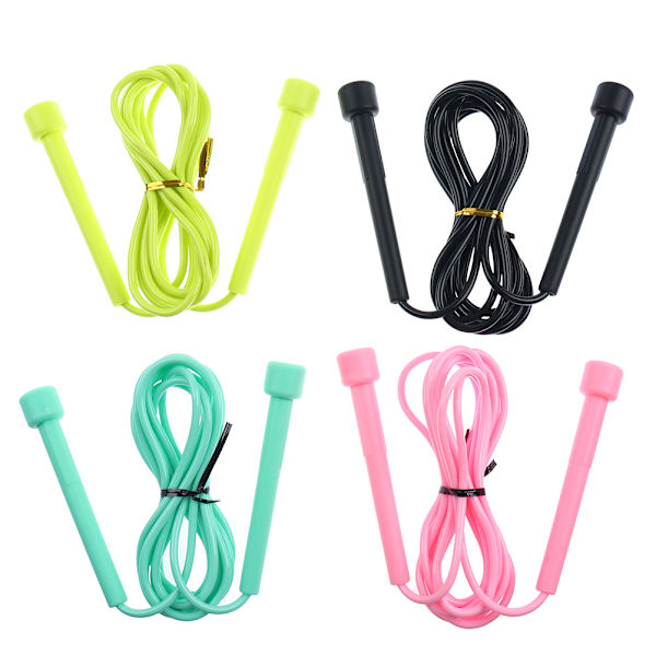 1 stk Speed Jump Rope Kids PVC Sjippetov Justerbar Fitness Black