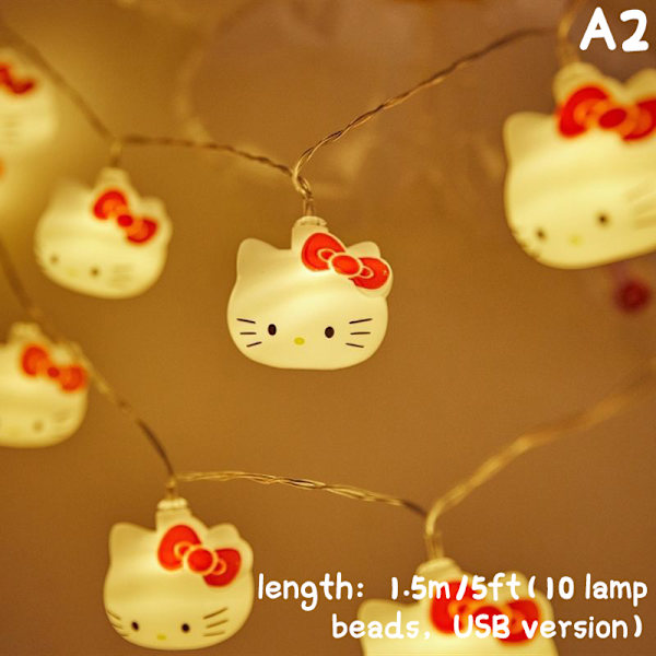 Tegneseriefigur Led Strip Lights Cat Light Decoration Hello K A2