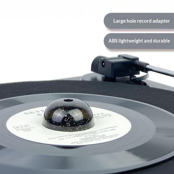 1 stk Vinylplate Dome Senteradapter Universal 45 RPM Platespiller Black
