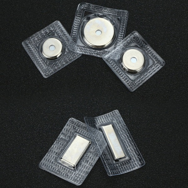 5 par/parti PVC usynlige skjulte metal stærke magnetiske snaps men J
