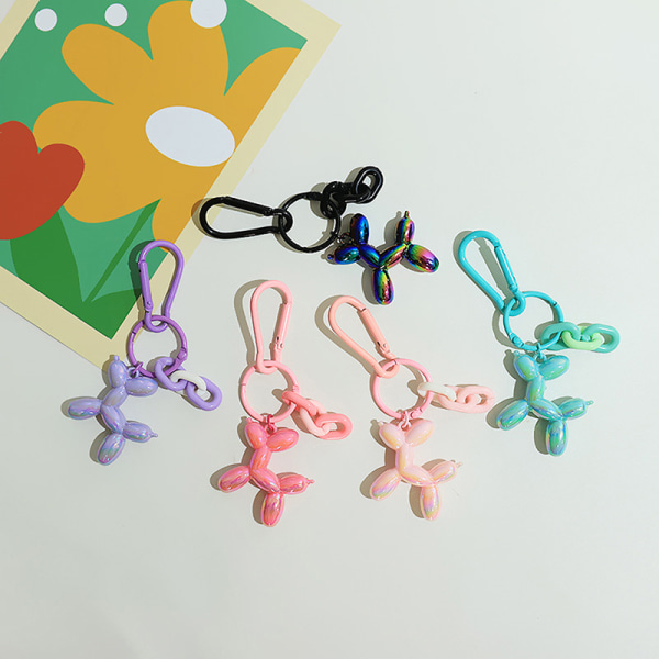 Candy Dog Nøglering Ballon Dog Dejlig Animal Fashion Resin Pen A3