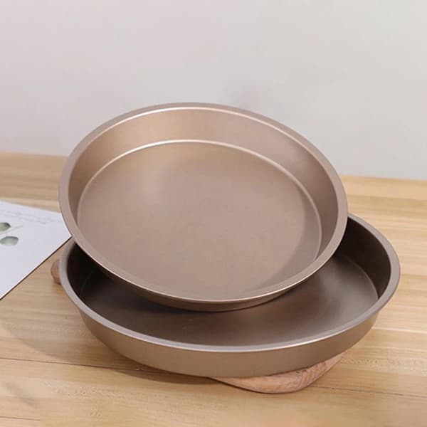 Rund Bakplåt Non-Stick Jämn Uppvärmning Kolstål Ugnsplåt A2