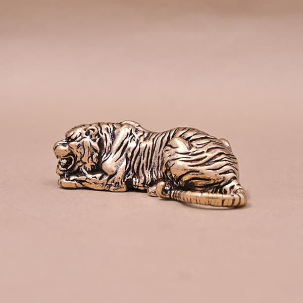 Messing Zodiac Tiger Kontorbordpynt Statue Møbler Te Pe Copper