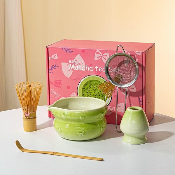5 st Matcha-teset Rosa stil Matcha-tillverkningssats Keramisk Matcha A1