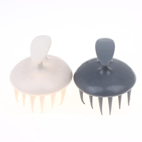 Silikon hårbottenmassager schampoborste duschkam exfoliering Gray