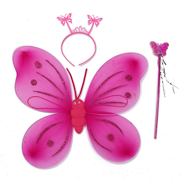 Kids Butterfly Headband Wings 1 kpl Tyttöjen kesävalokuvaus Chi Purple
