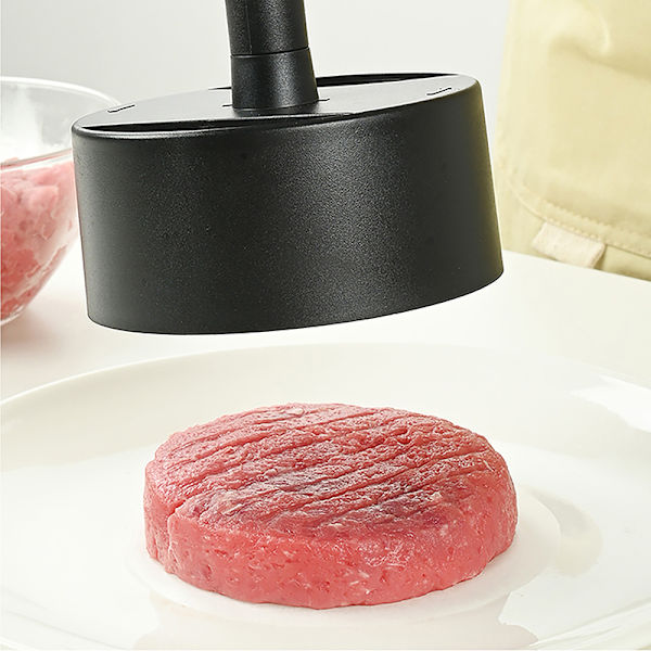 Manuell Hamburger Köttpress ABS Rund Non-stick Fylld Köttpaj Yellow