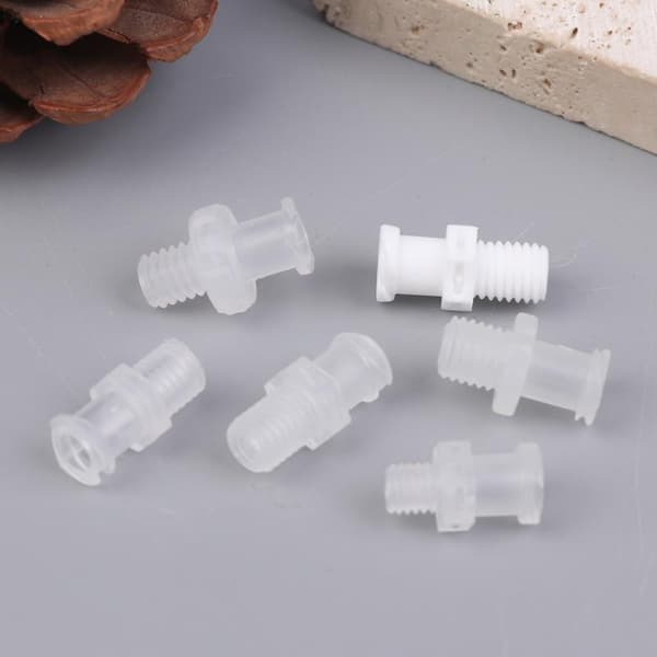 Luer-gjenge 1/4-28UNF M6 M5 Adapter PP Plast Luftventil Rør C A1