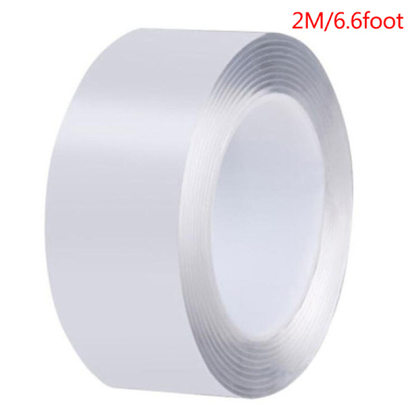 1/2/3/5M Nano Dobbeltsidig Teip Transparent Gjenbrukbar Vanntett 2M