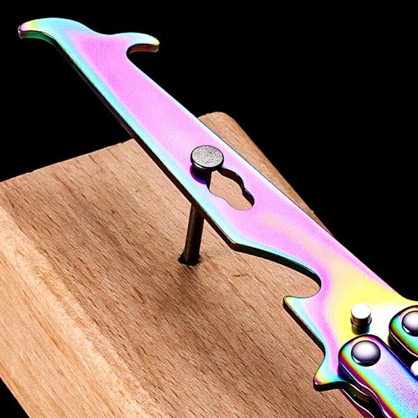 1 stk. foldbar dækrensekrog motor dækstenrenser sten Multicolor