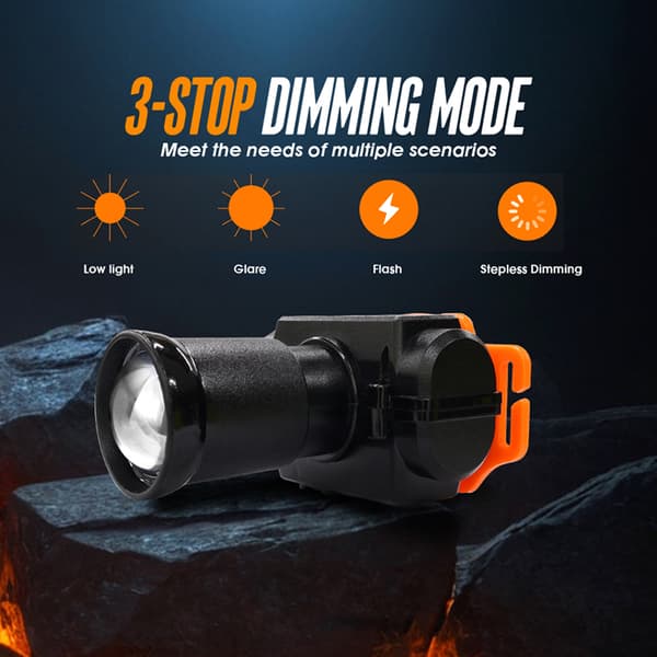 LED Sensor Forlygte Camping Søgelys Genopladelig Kraftfuld 200W