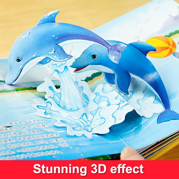 1/4 st Intressanta 3D-böcker för djurvänner 3D-vändbok A7