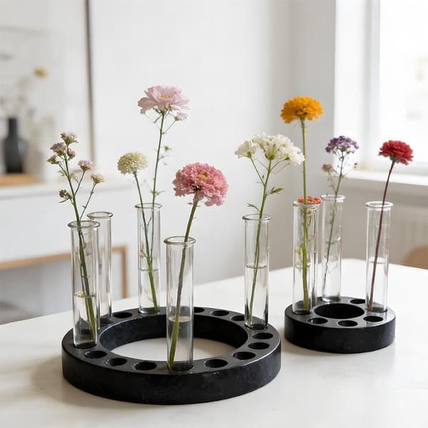 Blomster Reagensglas Holder Silikoneforme DIY Håndlavet Vasebakke E A9