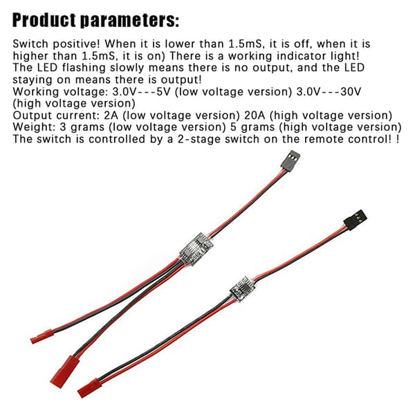 Fjärrkontroll Elektronisk Strömbrytare PWM Signalstyrenhet för RC D A2