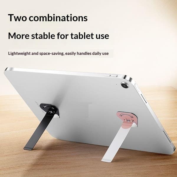 Sammenfoldelig tabletstativholder ultratynd støttefod praktisk telefon White Long