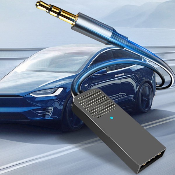 Trådløs Bluetooth 5.2 Aux-adapter til bilhøjttaler musikdongle