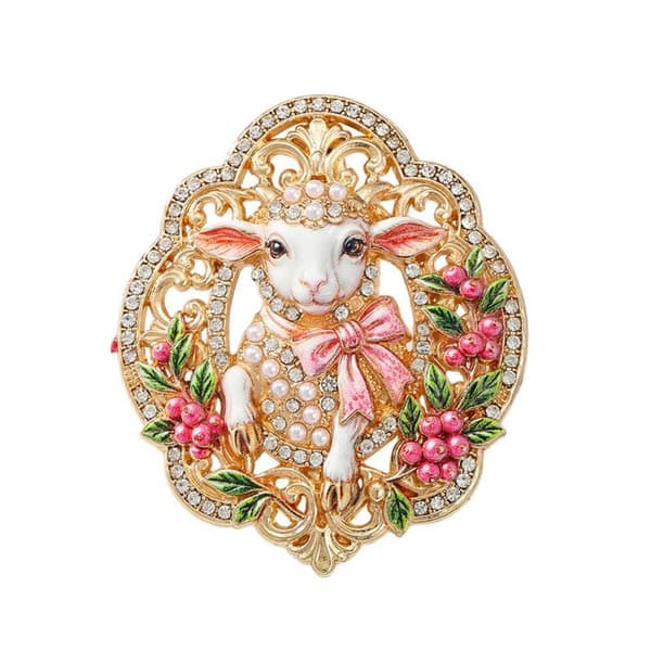 1 st e Får Broscher Rhinestone Franska Hovet Getens År A2