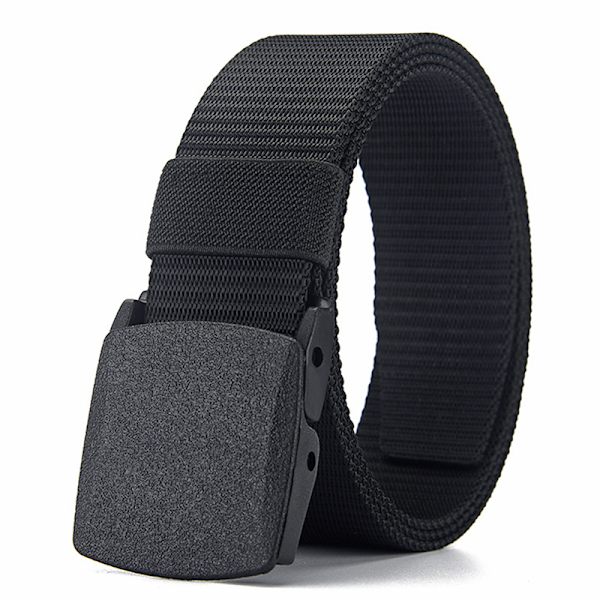 150 cm Mænds Militær Automatisk Spænde Nylon Bælte Udendørs Huntin Black