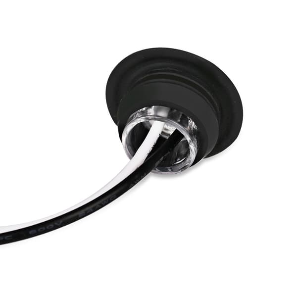 1 stk 12V 24V 3LED 3/4" runde tilhengersidemarkeringslys Gul W Red