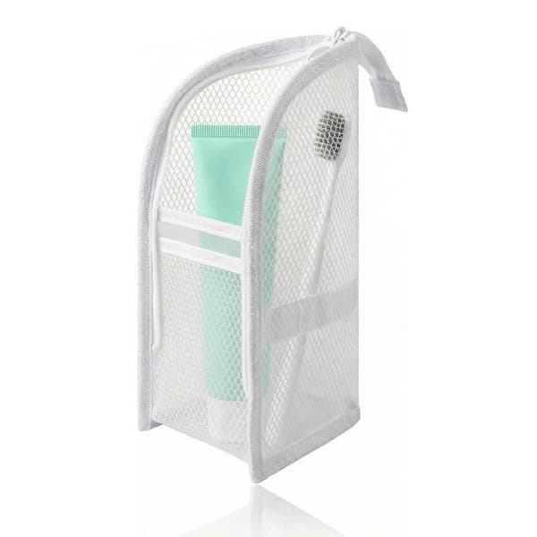 Vattentät Självstående Necessär Stor Kapacitet Multi Mesh White
