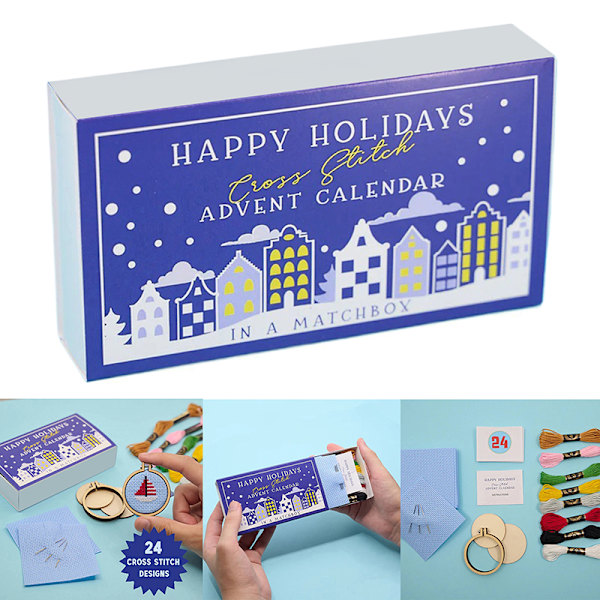 Jule-Krydssting Adventskalender Red