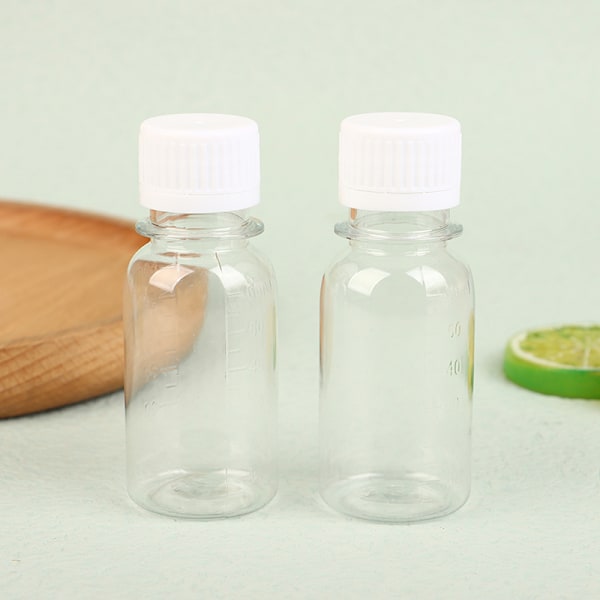 5 st 60 ml små plastflaskor ingefära shotflaskor med lock M 5pcs