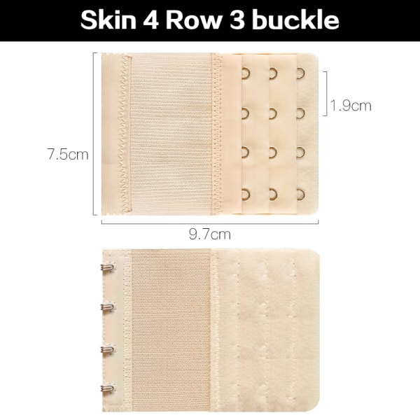 Dam BH Förlängningsrem Förlängare Spännen Elastisk Förlängare Br 3(4R3H skin)