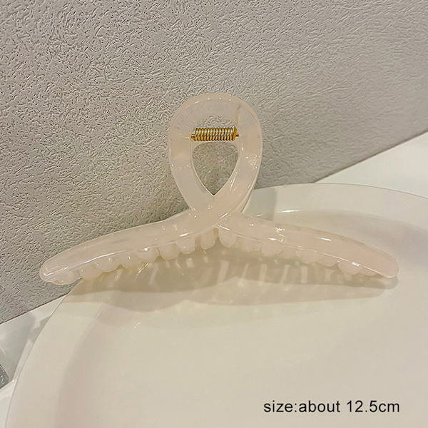13 cm Large Jelly Color Clip Girl Hårnål Bakhode Hårnål Plat A8