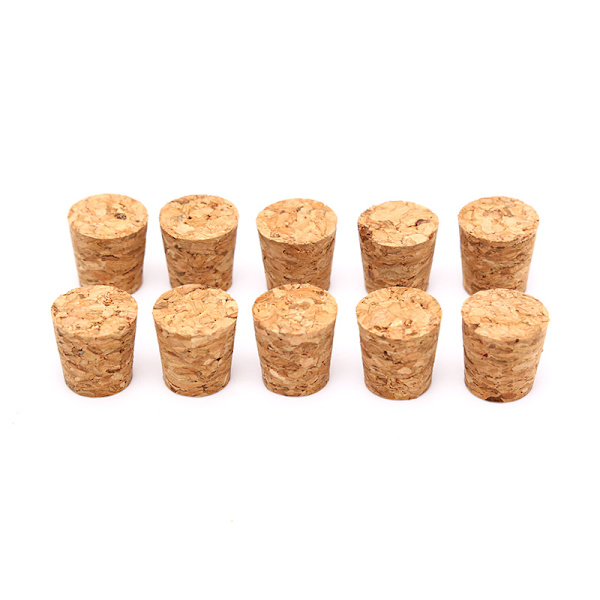 10 stk. Koniske naturlige korkpropper til vinflasker 18 10pcs
