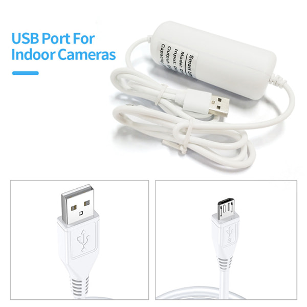 Avbruddsfri strømforsyning Mini Ups Batteri Backup Monitor St White