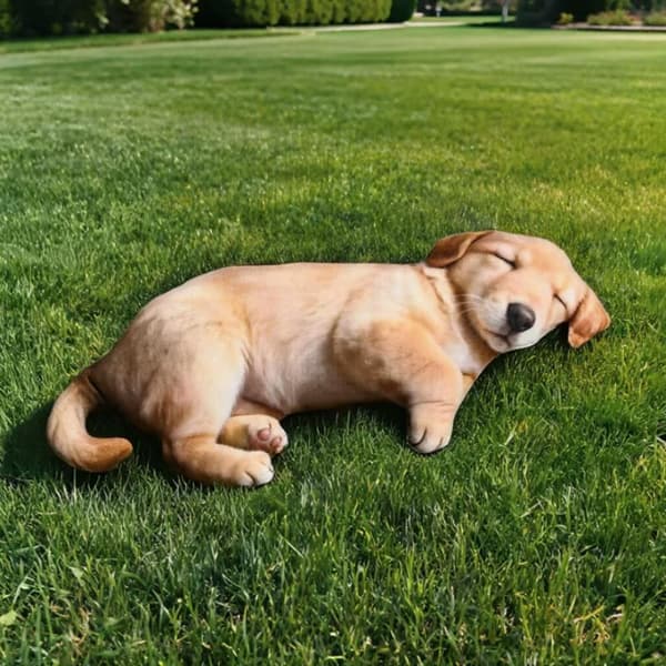 1 stk. realistisk 3D sovende labradorhund plysjpute dyrepute A2