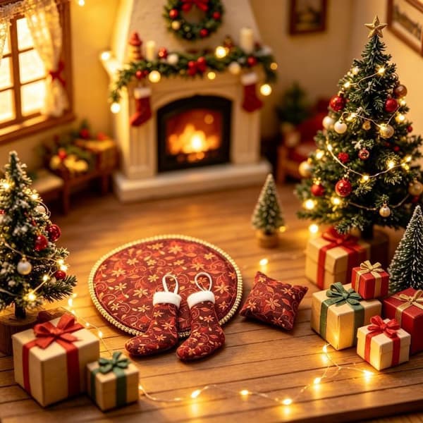 Mini julstrumpa set Green