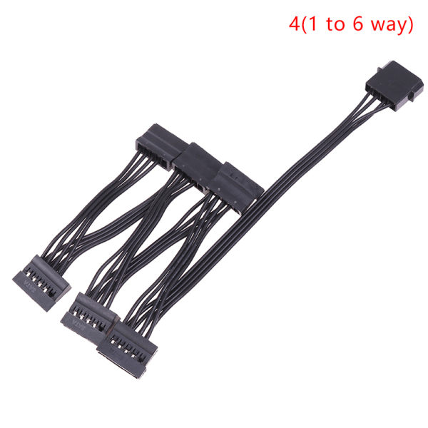 4-nastainen 1 uros - 3/4/5/6 naaras jakaja SATA- power Har 4(1 to 6 way)